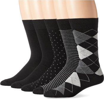 mens 5-Pack Patterned Dress Socks