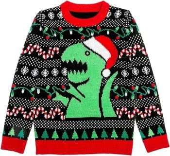 trex ugly christmas sweater